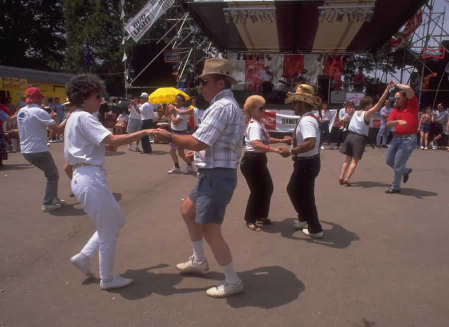 Dancing the day away ... at the Breaux Bridge Crawfish Festival